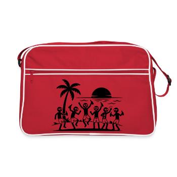 Équipe de plage pour fête de fin d’année - Sac Retro - rouge/blanc - Devant