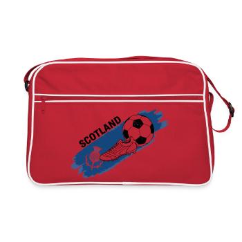 Scotland Football Scotland Soccer Fan Shirt - Retro Bag - red/white - Front