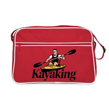 Kajakfahren - Retro Tasche - Rot/Weiß - Vorne