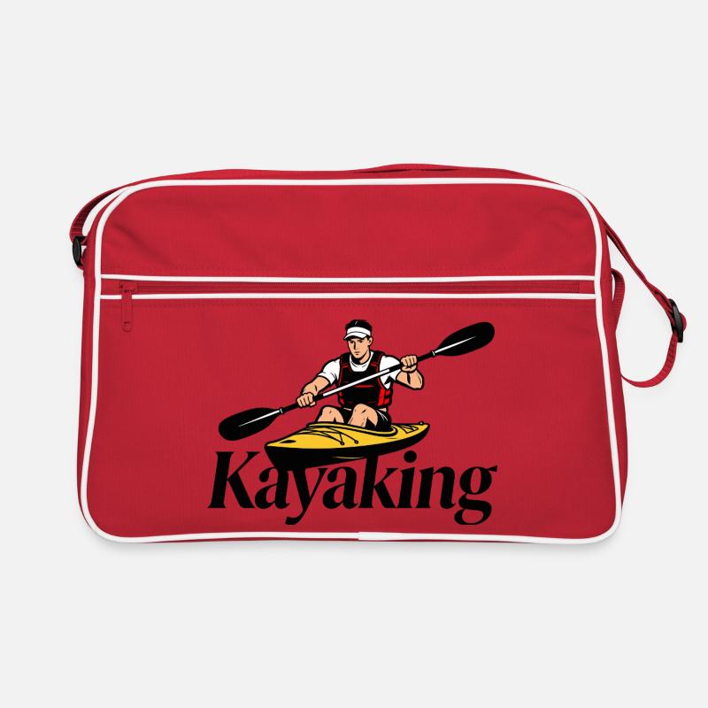 Kajakfahren Retro Tasche