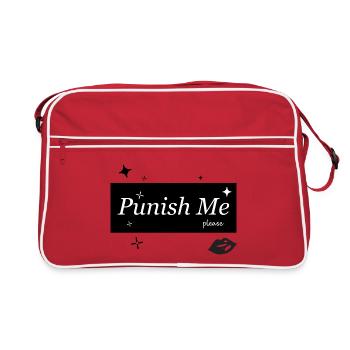 Punish Me Please Lips - Retro Bag - red/white - Front