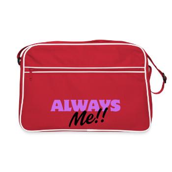 Always Me!! – Fun Personality Design - Retro Bag - red/white - Front