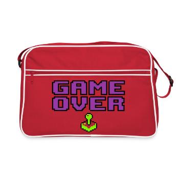 Game Over Pixel Logo - Retro Tasche - Rot/Weiß - Vorne
