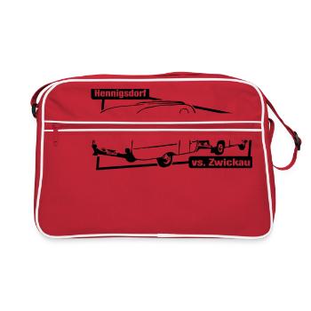Qek Junior vs  Trabi Queck - Retro Tasche - Rot/Weiß - Vorne
