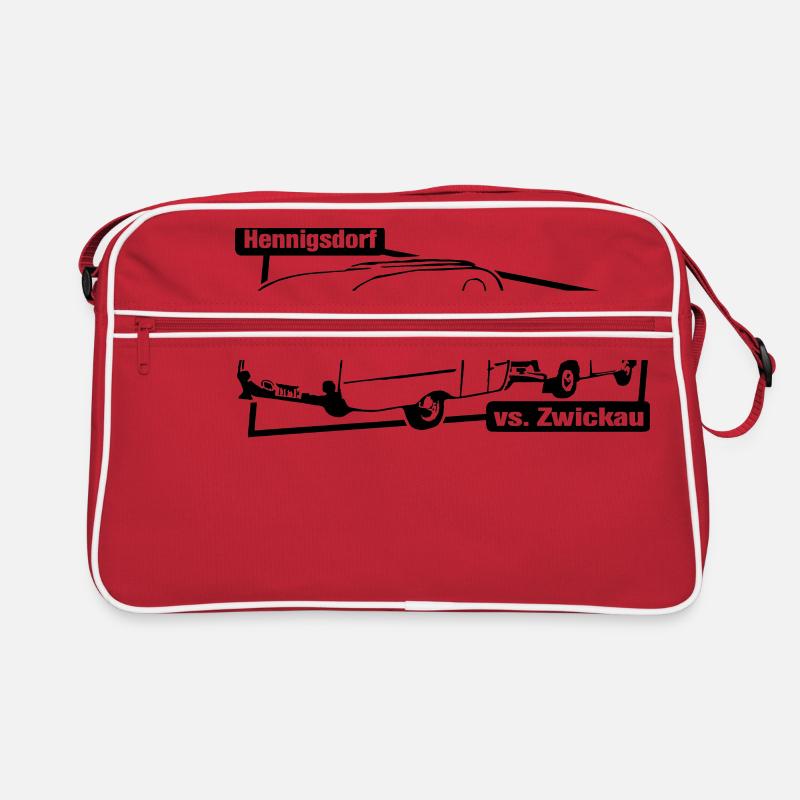 Qek Junior vs  Trabi Queck - Retro Tasche - Rot/Weiß