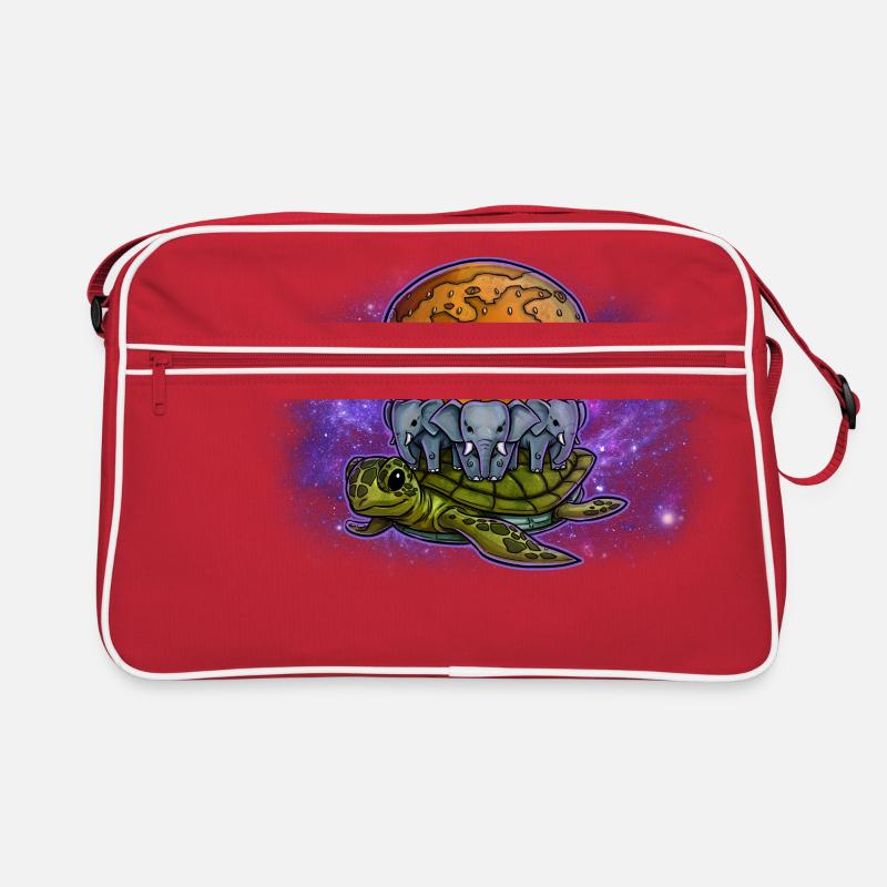 Flat Earth Burger in Space Retro Tasche