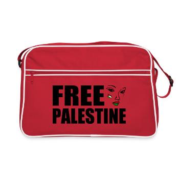 Free palestine - Retro Bag - red/white - Front