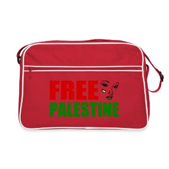 Free palestine - Retro Bag - red/white - Front