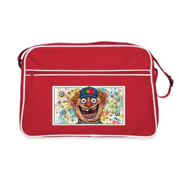 Magie du football clown portugais - Sac Retro - rouge/blanc - Devant