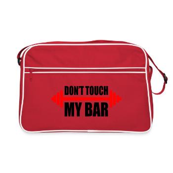 d'ont touch my bar - Sac Retro - rouge/blanc - Devant