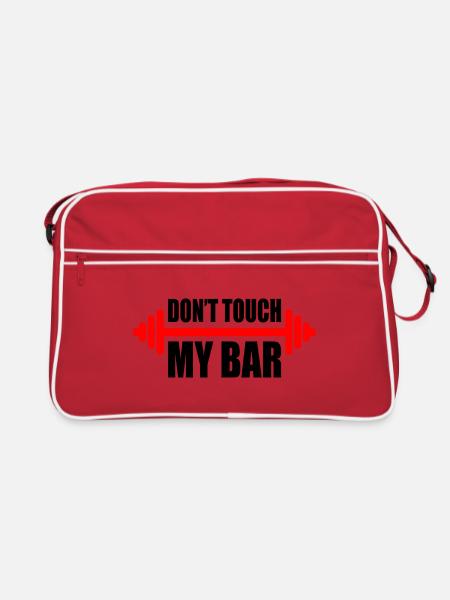 d'ont touch my bar - Retro Tasche - Rot/Weiß - Vorne