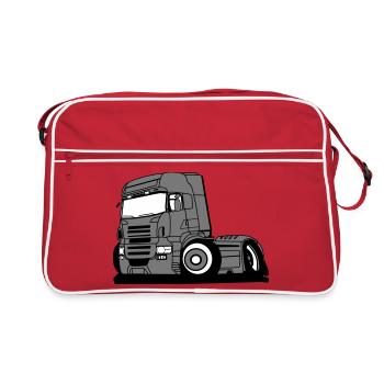 Chauffeur professionnel de véhicule poids lourd - Sac Retro - rouge/blanc - Devant
