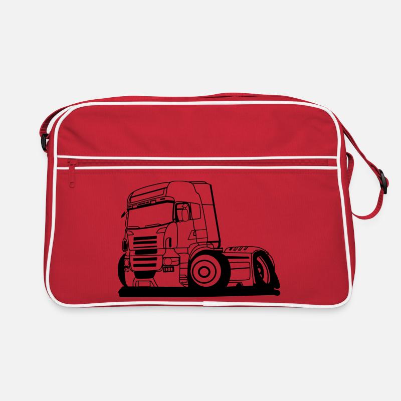 LKW Brummi - Retro Tasche - Rot/Weiß