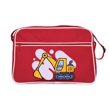 Kids Bagger Spielzeug - Retro Tasche - Rot/Weiß - Vorne