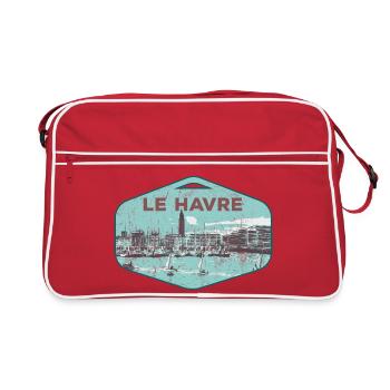 Le Havre France est ma ville natale - Sac Retro - rouge/blanc - Devant