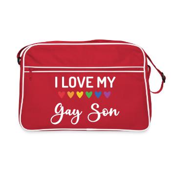 J’aime mon fils gay - Sac Retro - rouge/blanc - Devant