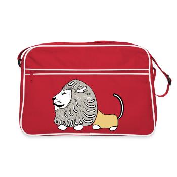 LION VECTER - Sac Retro - rouge/blanc - Devant