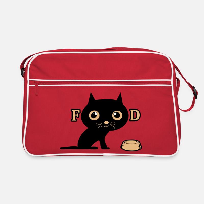Le chat mignon a faim Sac Retro