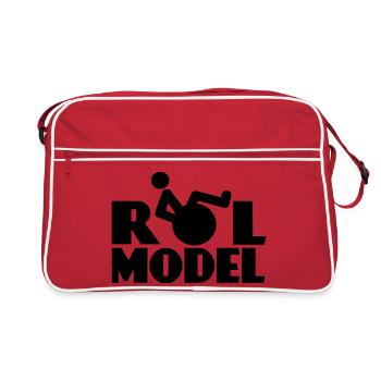 Every wheelchair user is a role model * - Retro Bag - red/white - Front