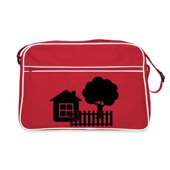 Pavillon-Gärtner - Retro Tasche - Rot/Weiß - Vorne
