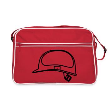Casque Ouvrier De Construction Contour Smybol - Sac Retro - rouge/blanc - Devant