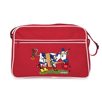 BAVARIAN UNICORN Feuerwehr - Retro Tasche - Rot/Weiß - Vorne