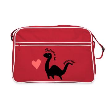 Croyez en vous-même - Sac Retro - rouge/blanc - Devant
