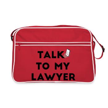 Talk To My Lawyer - Retro Bag - red/white - Front