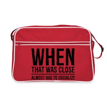 when that was close - Retro Bag - red/white - Front