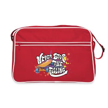 Skateboard Graffiti Motivation Design - Retro Bag - red/white - Front