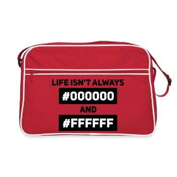 Life isn't always #000000 and #FFFFFF – Computer Science - Retro Bag - red/white - Front