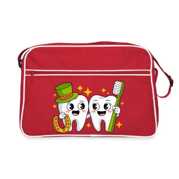 Drôle de dentiste St Patricks Art - Sac Retro - rouge/blanc - Devant