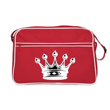Royal Crowns Silhouette - Retro Bag - red/white - Front