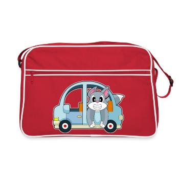 Cat Car - Retro Bag - red/white - Front