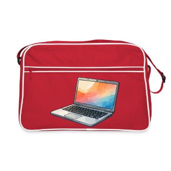 Lumina Laptop Prisma - Retro Tasche - Rot/Weiß - Vorne