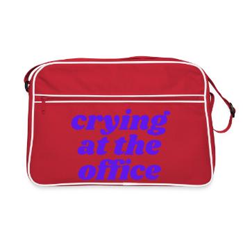 Pleurer au bureau - Sac Retro - rouge/blanc - Devant
