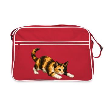 Emmi PolygonCat Art - Sac Retro - rouge/blanc - Devant