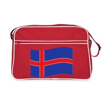 Drapeau islandais - Sac Retro - rouge/blanc - Devant