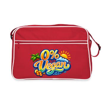 0% Vegan Arc en Plage - Sac Retro - rouge/blanc - Devant