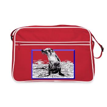 Phoque - Sac Retro - rouge/blanc - Devant