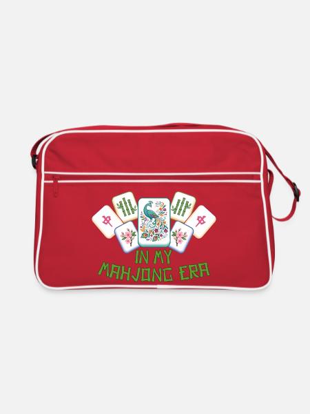 Mahjong Spiel Social Club Mahjong Ära - Retro Tasche - Rot/Weiß - Vorne