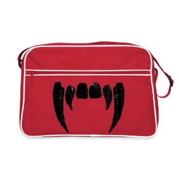Cercle de griffes - Graphique vieilli - Sac Retro - rouge/blanc - Devant