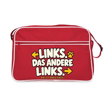 Links das andere Links – Rally Obedience - Retro Tasche - Rot/Weiß - Vorne
