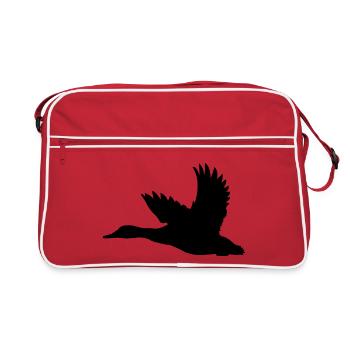Canard – Parfait pour les chasseurs et les amoureux de la nature - Sac Retro - rouge/blanc - Devant