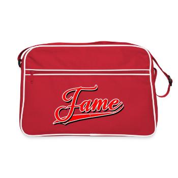 fame fameous famous popular winner known - Retro Bag - red/white - Front