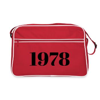 1978 Vintage 1978 Retro 1978 Geburtstag 1978 - Retro Tasche - Rot/Weiß - Vorne