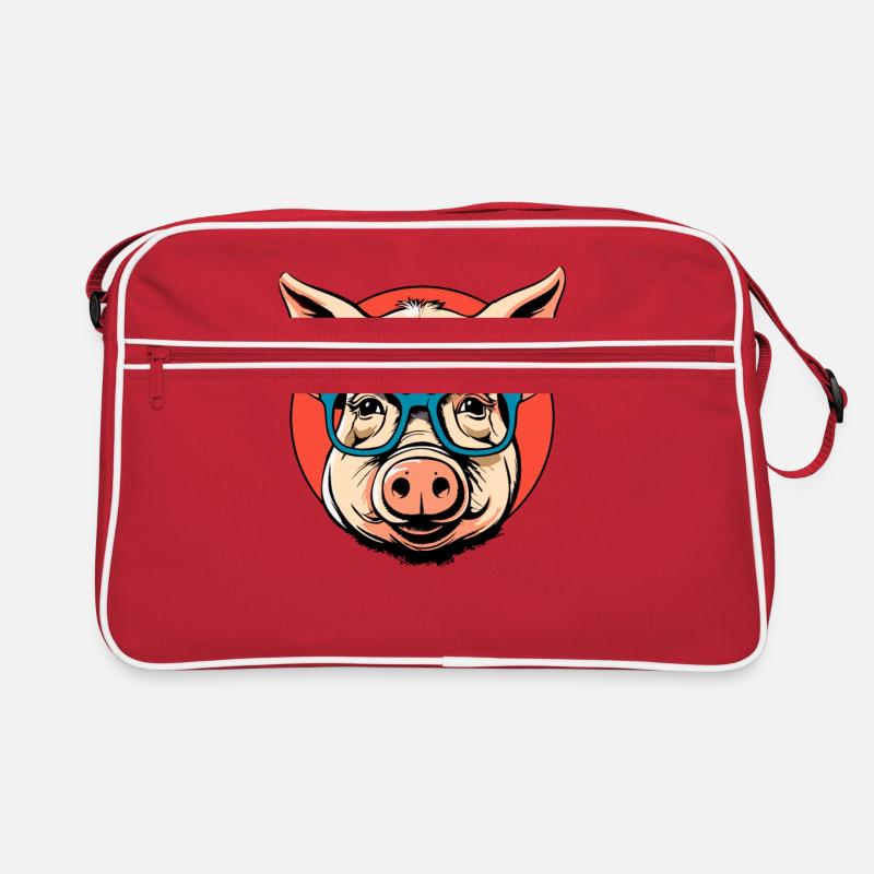 Das schlaue Schwein Retro Tasche