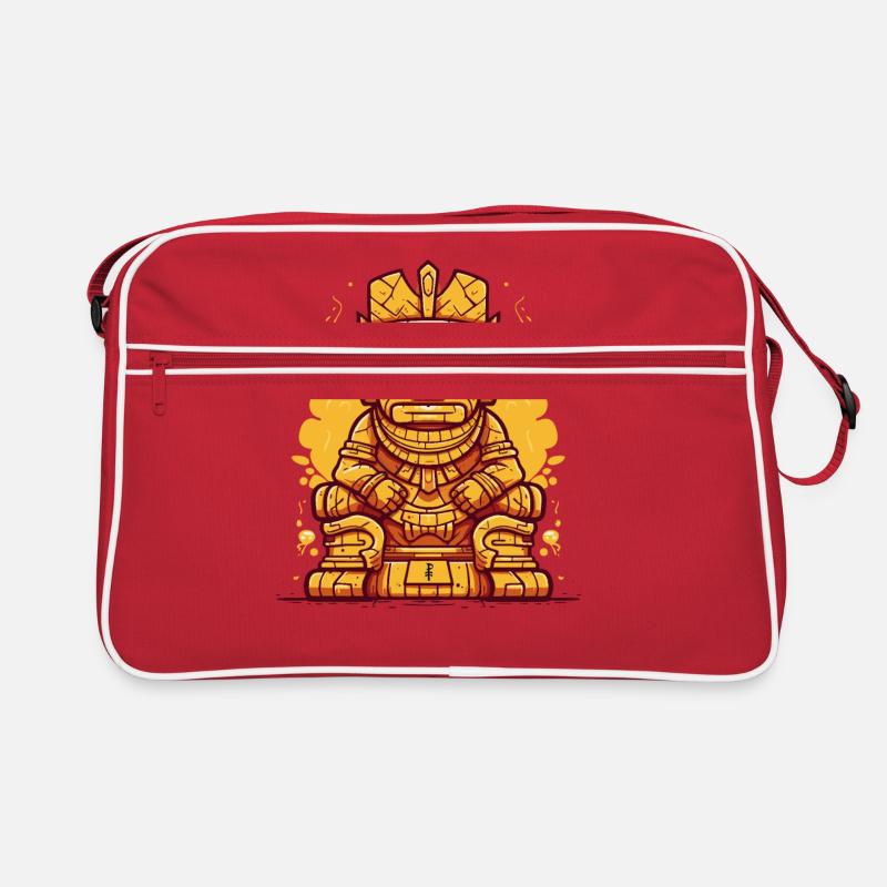 Inka-Maya-König auf Thron-Statue Retro Tasche