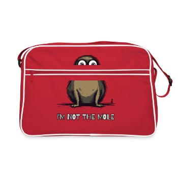 Je ne suis pas la taupe - Sac Retro - rouge/blanc - Devant