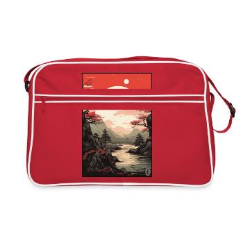 Edo Japon, la paix de la nature - Sac Retro - rouge/blanc - Devant
